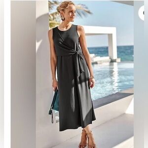 J.Jill Wearever Collection Side Tie Sleeveless Dress